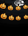 Unleash a Haunting Glow: 10.5ft Plug-in Halloween Pumpkin String Lights, Connectable (Up to 72 Strands), Waterproof Jack o Lantern Lights for Outdoor/Indoor, Heavy-Duty Orange Holiday Lights for Porch