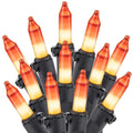 Minetom 100-count 25Ft.Yellow & Orange Candy Corn Incandescent Mini Halloween String Lights for Outdoor & Indoor Halloween Decoration, Waterproof & Connectable