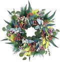 20 inch Green Christmas Wreath for Front Door,Window, Porch, Farmhouse, Indoor and Outdoor Home Decoration