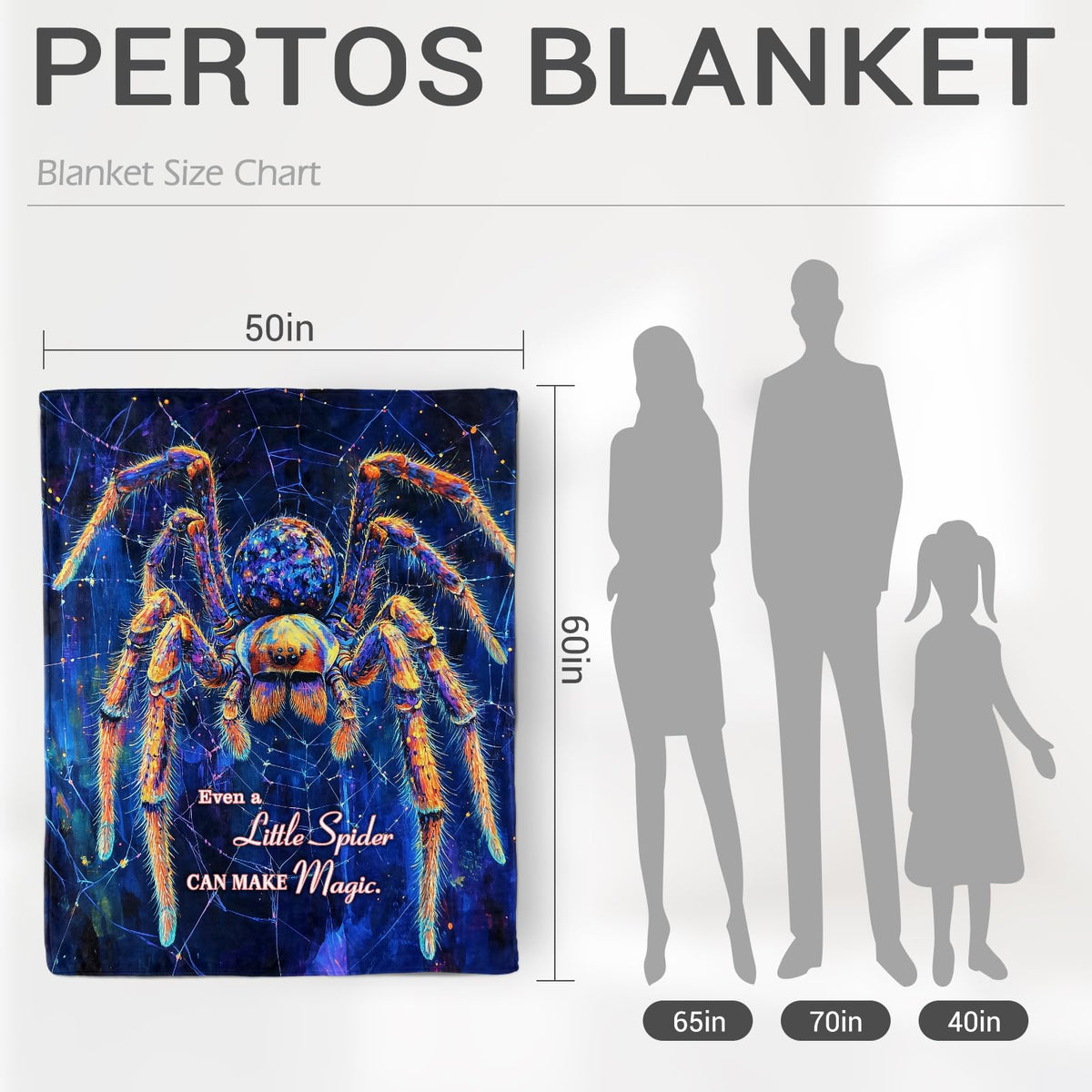 Jekeno Gothic Spider Web Blanket Gifts for Women Girls Mom Sister Friends Birthday Halloween Christmas Colorful Horror Print Present Decor Home Sofa Couch Soft Cozy Plush Throw for Kids Adults 50"x60"