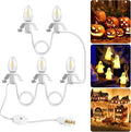 Christmas Village Lights, Decoration String Lights 10.5Ft with 5 C7 LED Bulbs, Warm White, with Socket and Switch, for Christmas Snow House,Pumpkin Crafts,Holiday Decoration W07VL05