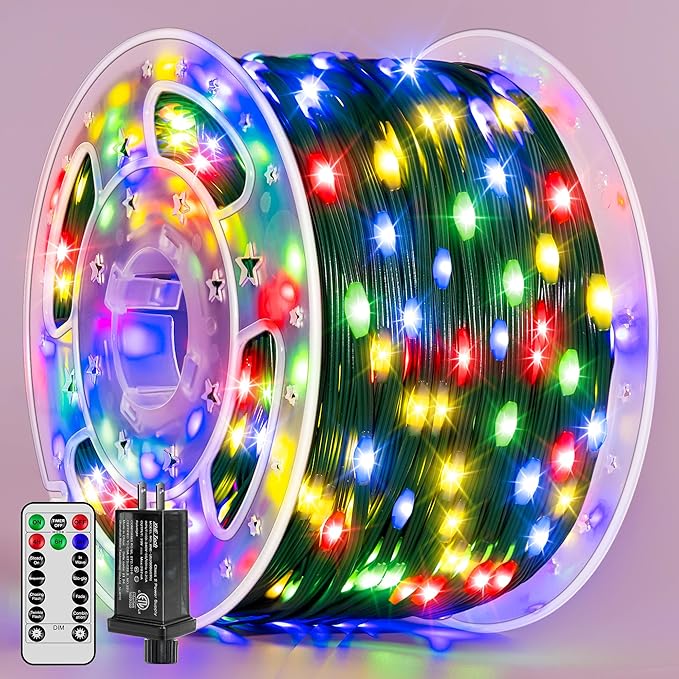 Christmas Lights 1200 LED 394 FT, Waterproof Outdoor String Lights with 8 Modes, Fairy Lights for Holiday Decor (Multicolor)