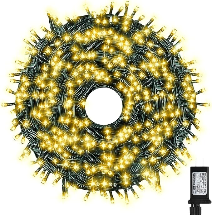 Bright Christmas Lights Outdoor 800 LED Christmas String Lights, 272ft 8 Modes Timer Fairy Twinkle Tree Lights for Home, Party, Holiday, Halloween Indoor Xmas Decorations Warm White