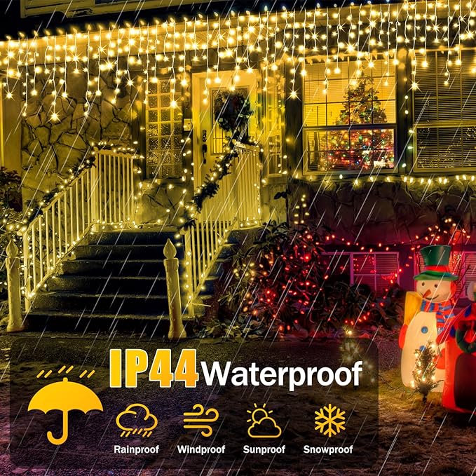 52FT Christmas Lights Outdoor Decorations 480LED Fairy String Light 12 Lighting Modes with Timer Memory Waterproof Christmas Light for Yard Roof Party Holiday Wedding Garden Decor
