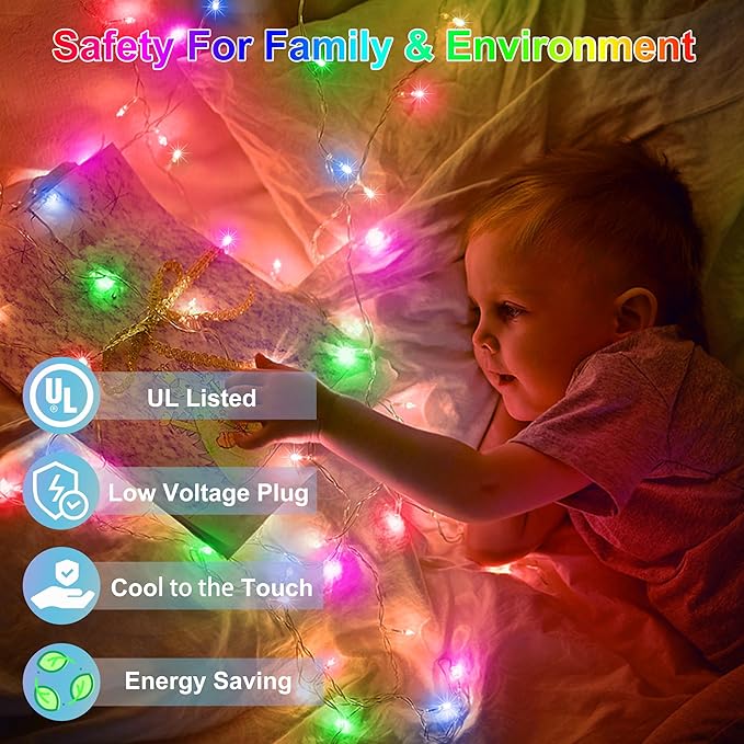 1500LED Christmas Lights Outdoor Use, 470ft 12 Modes Multicolor LED String Lights with Timer Dimmable, Waterproof Christmas Lights for Tree Wedding Xmas Patio Balcony Garden Decor Multicolor