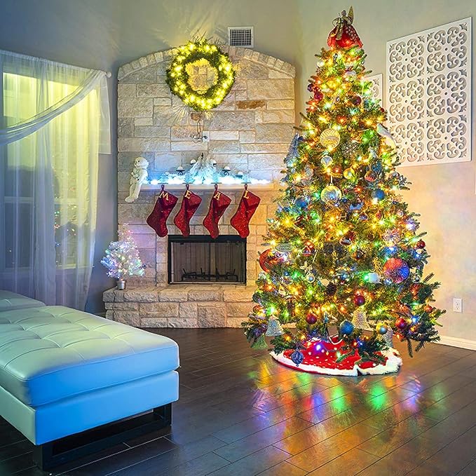 Bright Christmas Lights Outdoor 300 LED String Lights, 100ft Connectable 8 Modes Christmas String Lights Tree Lights for Home, Party, Holiday, Halloween Indoor Xmas Decorations Multicolor
