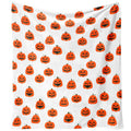 Yiyhuxf Halloween Pumpkin Face Blanket - Orange Flannel Fleece Throw for Home, Living Room, Bed, Chair Decor - 60"x50"