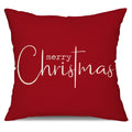 Allorry Christmas Pillow Covers Merry Christmas Throw Pillow Decorative Christmas Red Cotton Cloth Linen Cloth Pillow Cover Sofa Cover Decorative Rectangle Length 18X18 inches
