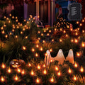 ODEETRONIC Halloween Pathway Lights – 3 Pack 30 LED Orange Candle Stake Lights, 7.54ft 8 Modes Outdoor Halloween Light Battery Operated, Waterproof & Timer Orange Light for Lawn, Path, Garden Decor