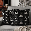 MIULEE Thanksgiving Fall Halloween Throw Pillow Covers 18x18 Decorative Pumpkin Pattern Pillowcases Soft Plush Faux Wool Cushions for Home Patio Sofa Couch,Black