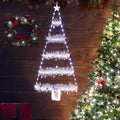 Toodour Christmas Decorations Indoor Lights, 2.65ft LED Christmas Lights, Cool White Wall Window Hanging Light, Battery Operated Holiday Decoration for Outdoor Garden New Year Home Decor