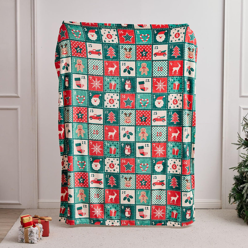 Gogreen Cozy Printed Blanket Twin Christmas Collection - 300 GSM Fleece Blanket Twin Size for Home Decoration, Ultra Soft (Twin - 60" x 80")