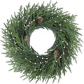 26 Inch Christmas Wreath, Christmas Wreaths for Front Door, Pine Wreath with Pine Cones Berries for Indoor Outdoor Wall Mantle Door Decor