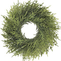 24 inch Norfolk Pine Wreath, Realistic Christmas Wreath for Front Door,Artificial Real Touch Green Wreath Greenery for Door Wall Windows Mantle Outdoor Christmas Decoration