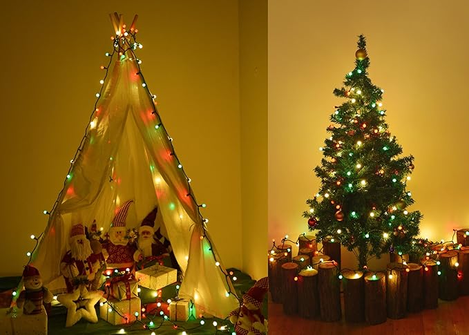 Fairy Globe String Lights - 70 LED, 19FT, Multicolor - UL Certified for Indoor/Outdoor Use - Christmas, Bedroom, Party, Tree, Holiday Decor