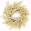 Huashen Fall Wreath, Artificial 24 inch White Berry Wreaths for Front Door Milk White Berry Wreath Christmas Wreaths for Farmhouse Festival Outdoor Party Holiday Home Decor