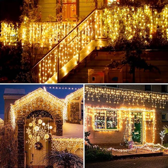 98FT Christmas Lights Outdoor Decorations 900LED Fairy String Light 12 Lighting Modes with Timer Memory Waterproof Christmas Light for Yard Roof Party Holiday Wedding Garden Decor