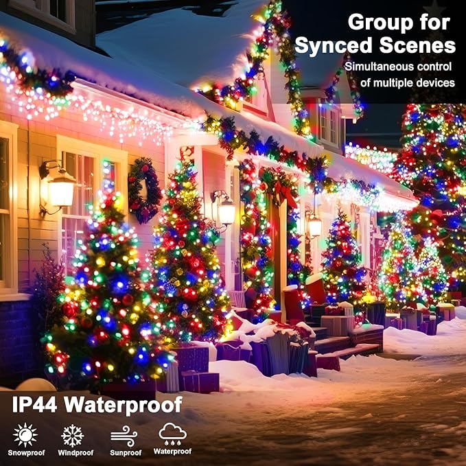 393 FT Christmas Light 1000 LED Xmas Lights Outdoor Christams String Lights Waterproof 8 Modes & Timer, Fairy Lights Plug in for Weeding, Patio, Party, Holiday,Christmas Decor (Multicolour)