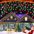 XURISEN 66ft Christmas Lights Decorations Outdoor, 640 LED 8 Modes Curtain Fairy Lights with 120 Drops,Plug in Waterproof Timer Memory Function for Christmas Holiday Wedding Party Decor