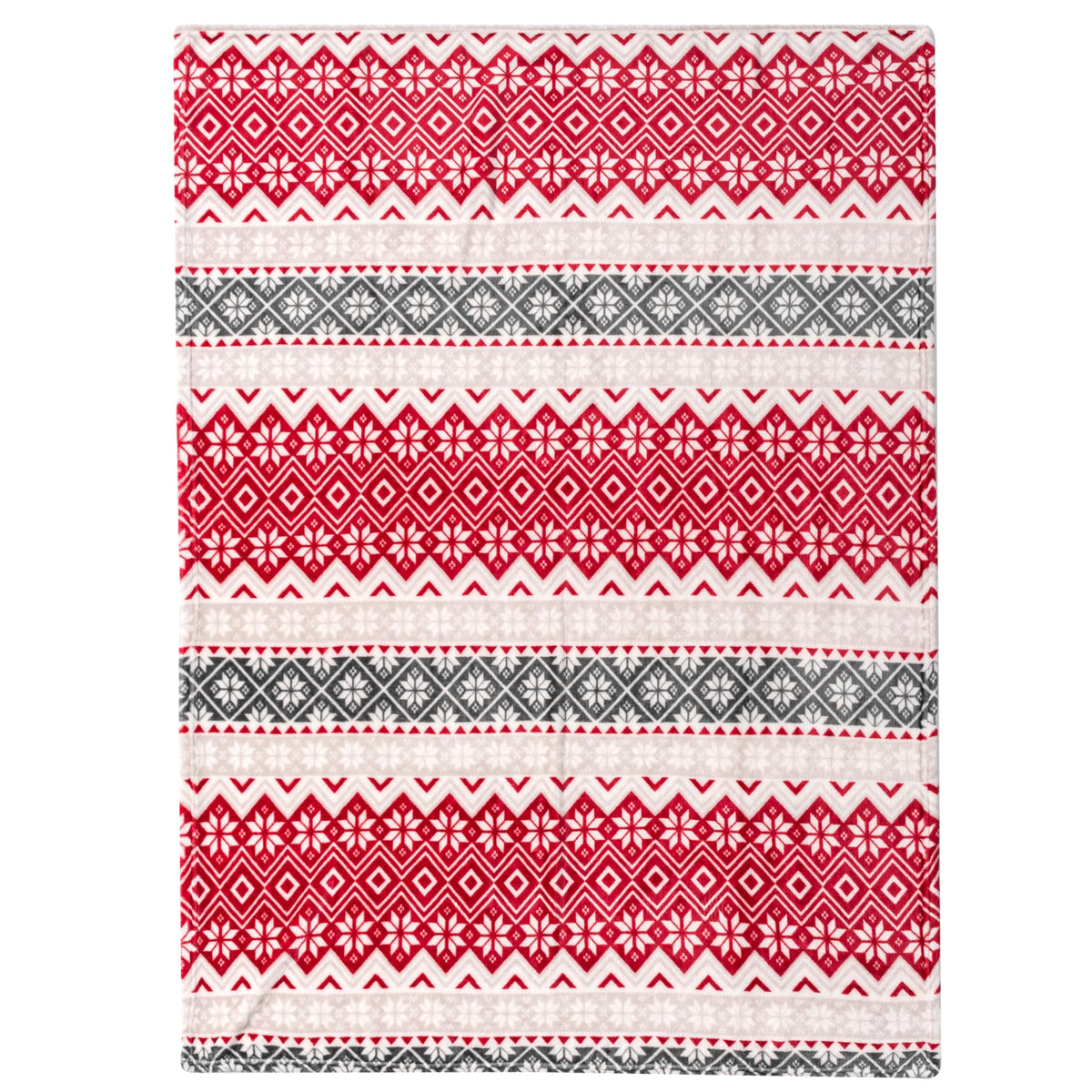 PAVILIA Christmas Throw Blanket | Holiday Christmas Red Fleece Blanket | Soft, Plush, Warm Winter Cabin Throw, 50x60 (Red Snowflakes)