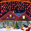 XURISEN 132ft Christmas Lights Decorations Outdoor, 1280 LED 8 Modes Fairy Lights with 240 Drops,Plug in Waterproof Timer Memory Function for Christmas Holiday Wedding Party Decor(Red)