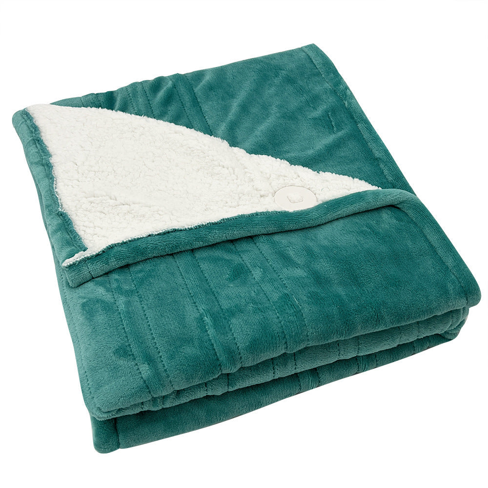 Cross-Border Thick Flannel Shawl, Warming Heated Blanket, Single-Person Electric Blanket, Flannel Electric Blanket for Office and Home Use