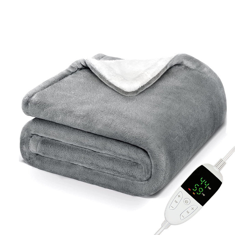 Cross-Border Thick Flannel Shawl, Warming Heated Blanket, Single-Person Electric Blanket, Flannel Electric Blanket for Office and Home Use