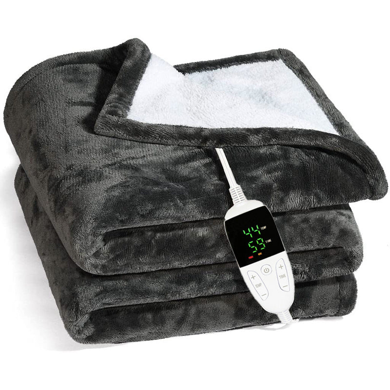 Cross-Border Thick Flannel Shawl, Warming Heated Blanket, Single-Person Electric Blanket, Flannel Electric Blanket for Office and Home Use