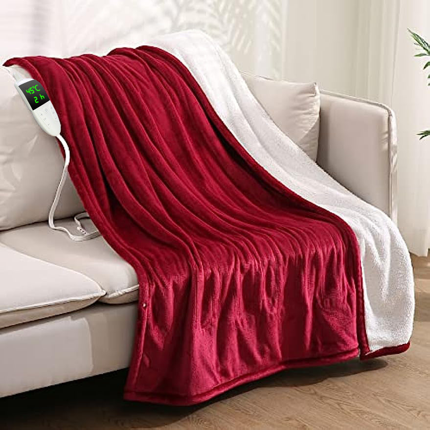 Cross-Border Thick Flannel Shawl, Warming Heated Blanket, Single-Person Electric Blanket, Flannel Electric Blanket for Office and Home Use