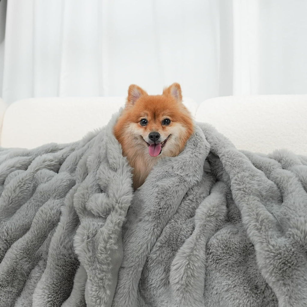 Rabbit-Hair Electric Blanket: Skin-Friendly, Soft, Washable, with Smart Temperature Control and Timer