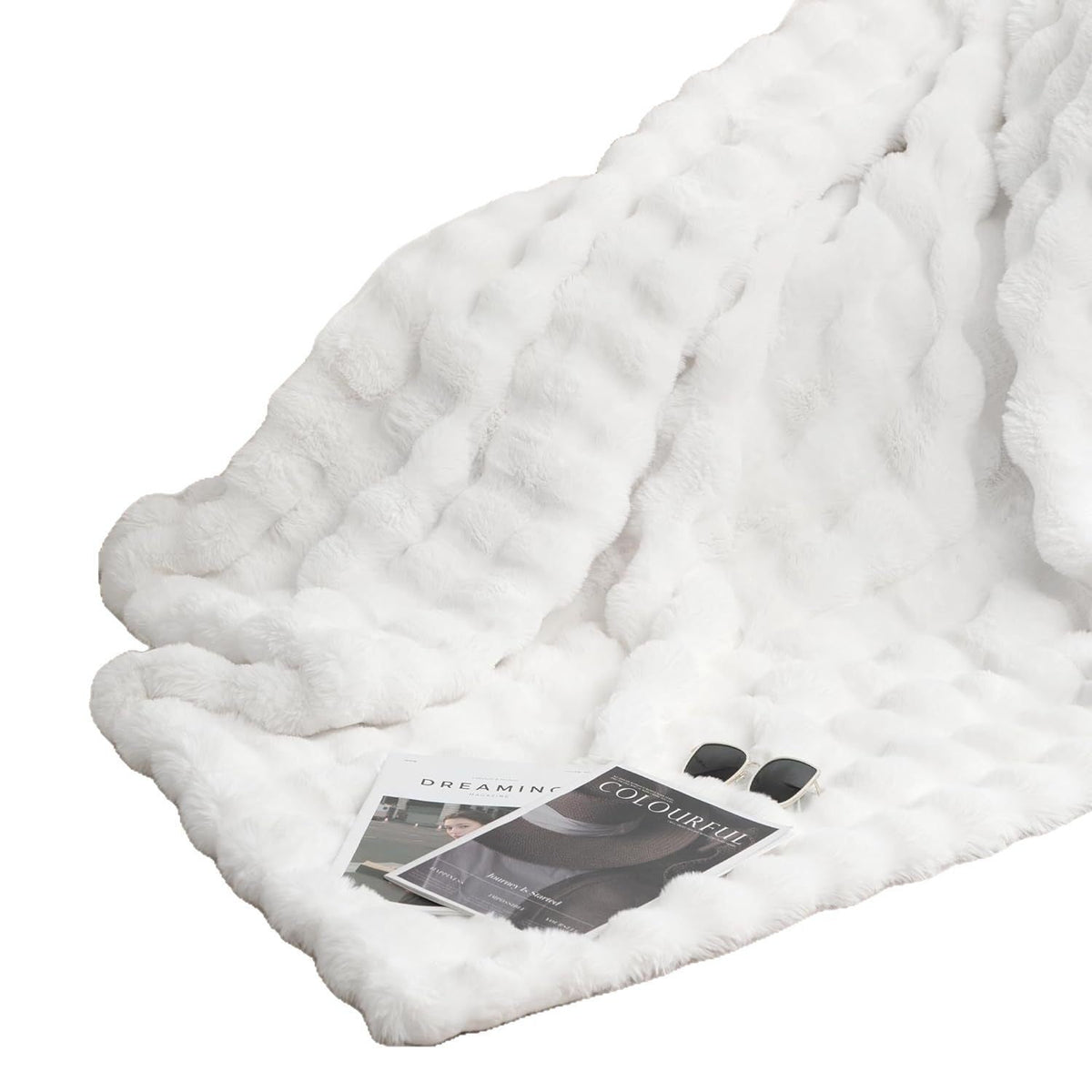 Rabbit-Hair Electric Blanket: Skin-Friendly, Soft, Washable, with Smart Temperature Control and Timer