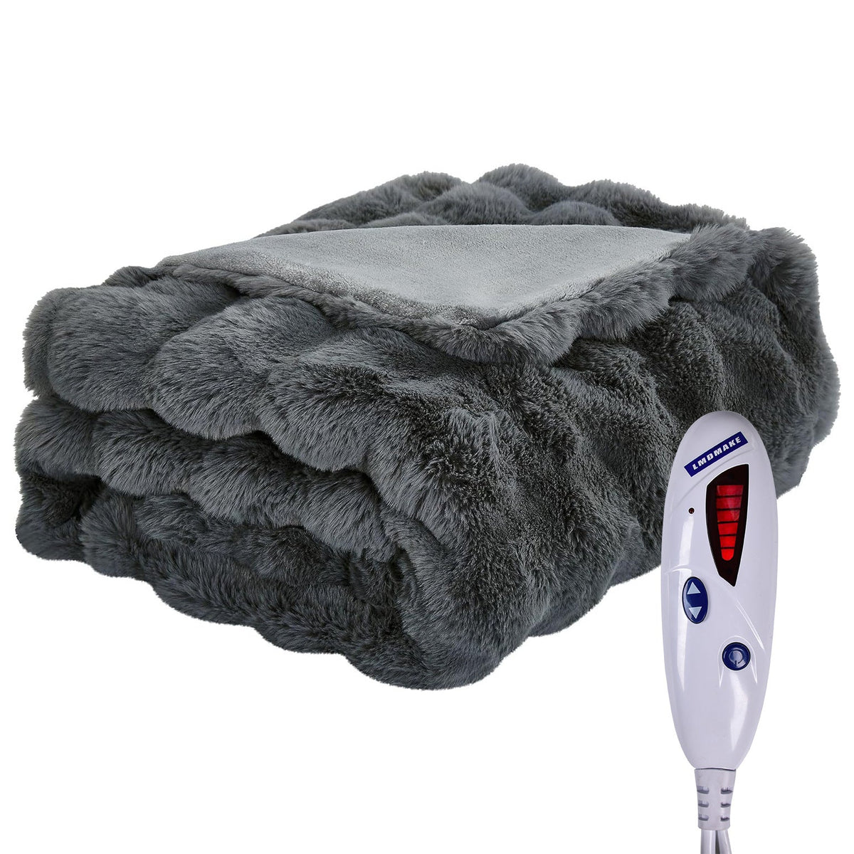 Affordable Luxury Fleece Heated Blanket, Long-Haired Fur Office Shawl, Single Sofa Luxury Electric Blanket