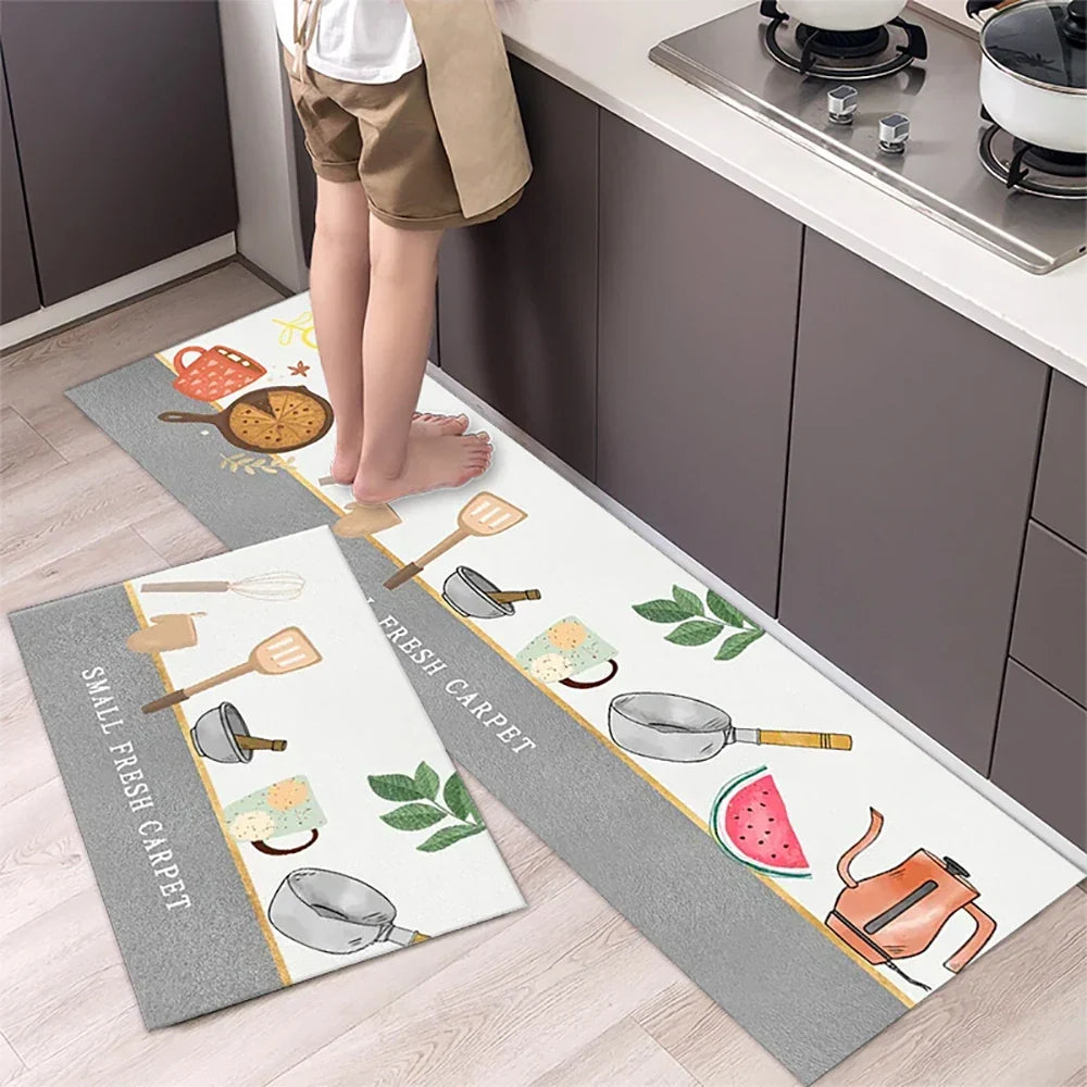 VIKAMA Kitchen Floor Mat Living Room And Bedroom Entrance Door Mat Home Decoration Laundry Room Corridor Long Small Carpet