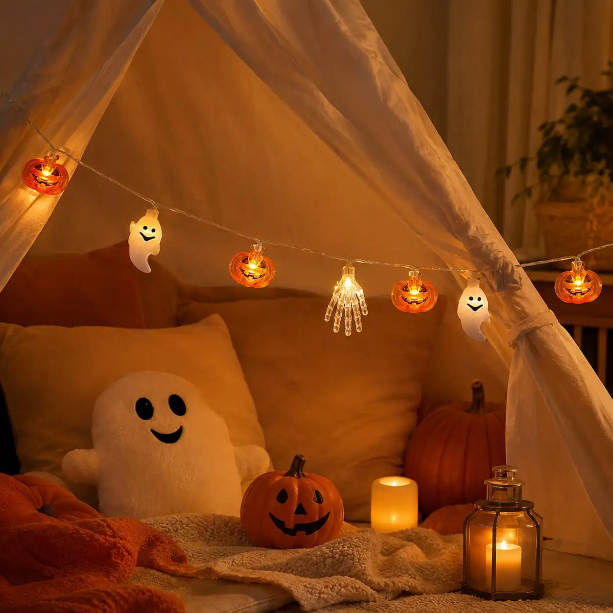 Halloween LED Pumpkin Ghost String Lights