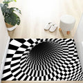VIKAMA 3D Dizziness Crystal Velvet Floor Mat  Durable and Easy to Clean Anti-Slip Mat for Home Decoration  Entry Door Mat