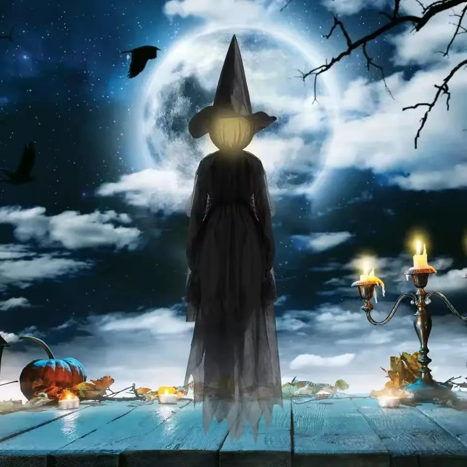 Light-Up Witch Stakes Halloween Outdoor Decoration