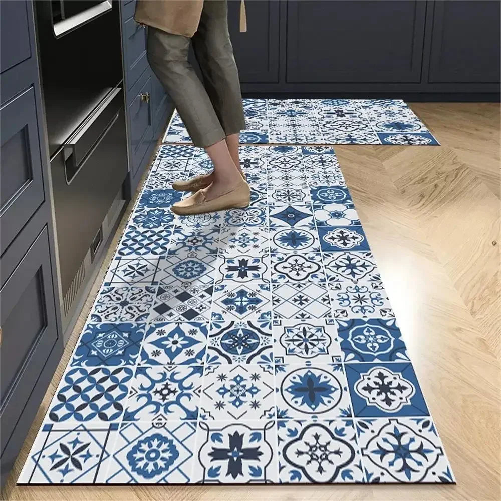VIKAMA 1/2pcs Kitchen Floor Mat, Anti-Slip And Easy To Maintain, Home Decoration, Entrance Porch Carpet, Living Room Floor Mat