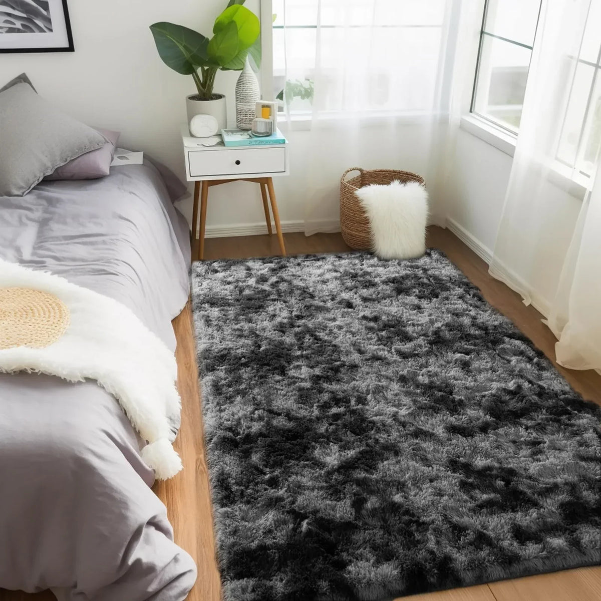 VIKAMA Living Room Carpet, Bedroom Soft Fluffy Plush Floor Mat, Kindergarten Children's Room, Dormitory, Home Decoration