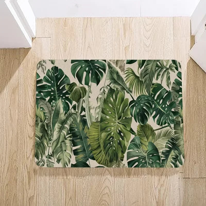 VIKAMA Colorful Flower Carpet Doormat Waterproof Door Mat Bedroom Sofa Carpet Floor Mat Soft Bedside Rugs Home Decoration