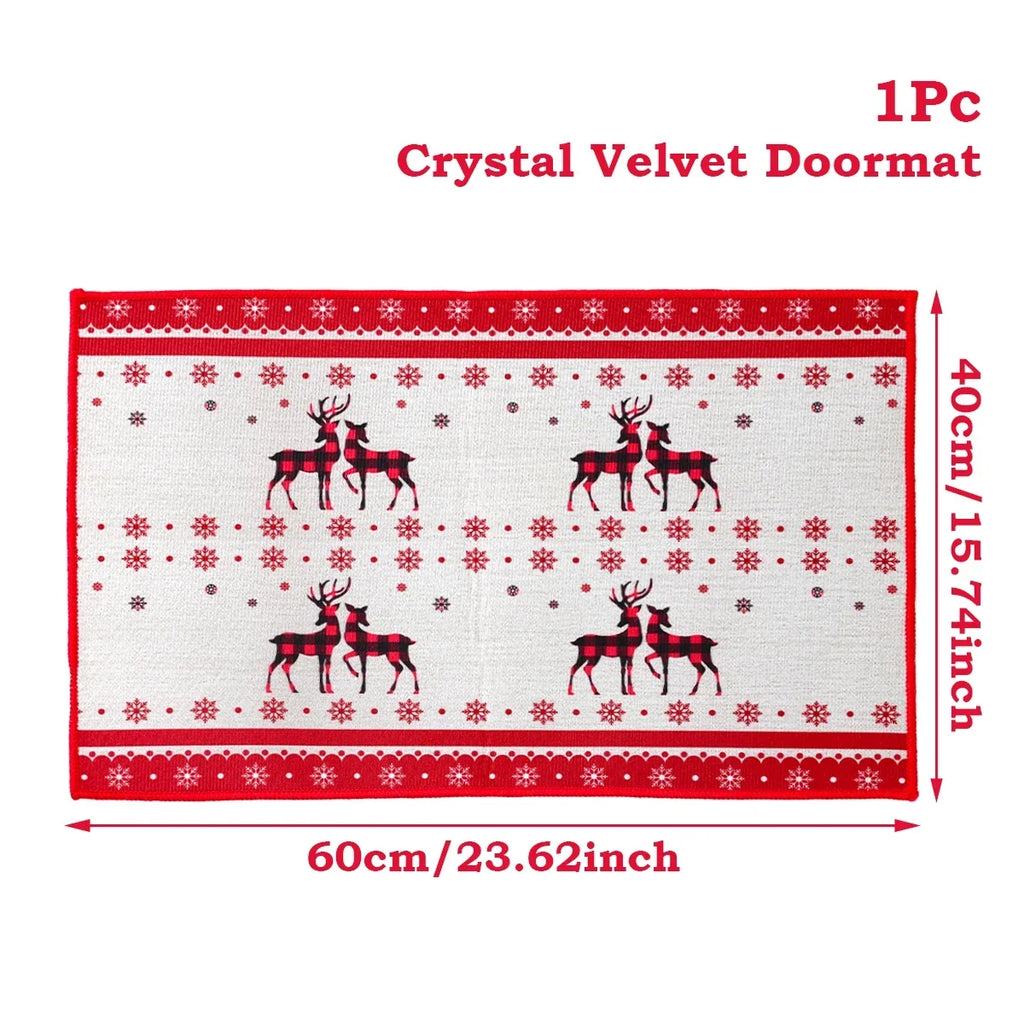 Christmas Door Mat Santa Claus Outdoor Carpet Merry Christmas Decorations For Home 2025 Navidad Xmas Ornament New Year 2026