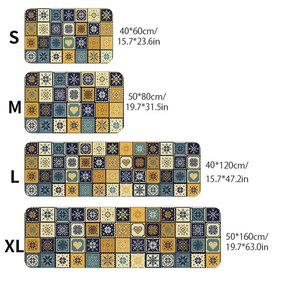 VIKAMA 1/2pcs Kitchen Floor Mat, Anti-Slip And Easy To Maintain, Home Decoration, Entrance Porch Carpet, Living Room Floor Mat