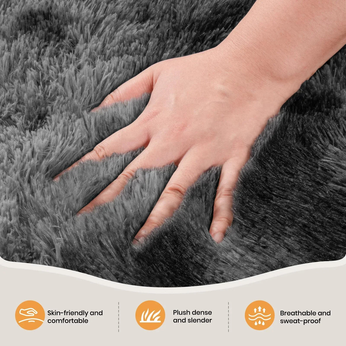 VIKAMA Living Room Carpet, Bedroom Soft Fluffy Plush Floor Mat, Kindergarten Children's Room, Dormitory, Home Decoration