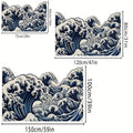 VIKAMA Art Wave Pattern Floor Mat, Anti-Slip And Absorbent, Soft. Home Decoration Carpet In The Entrance, Bathroom Area.