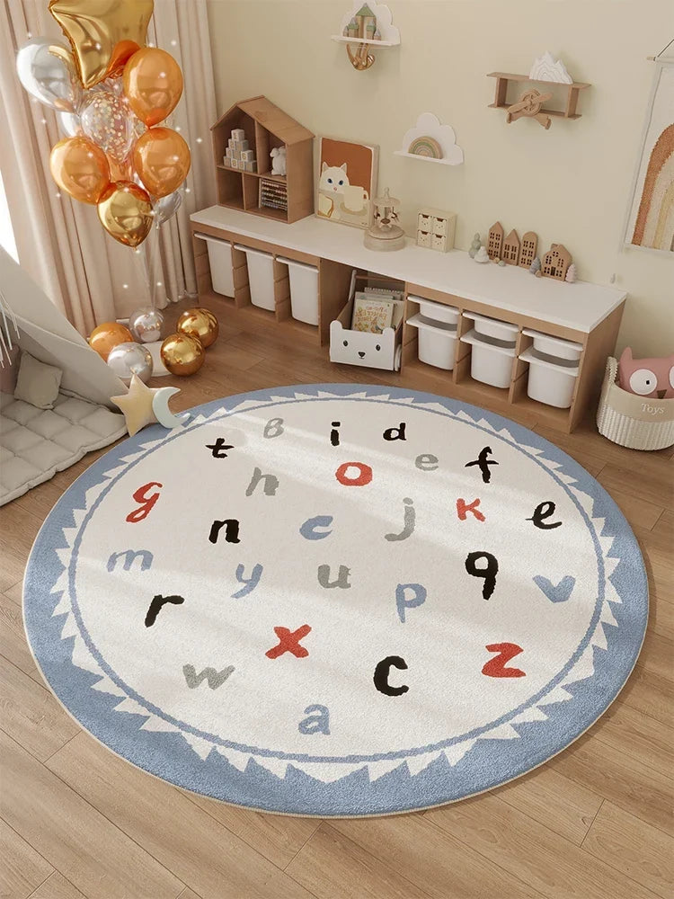 VIKAMA Household Winter New Children's Room Carpet Bedroom Bedside Rug Waterproof Swivel Chair Floor Cushion Home Decor