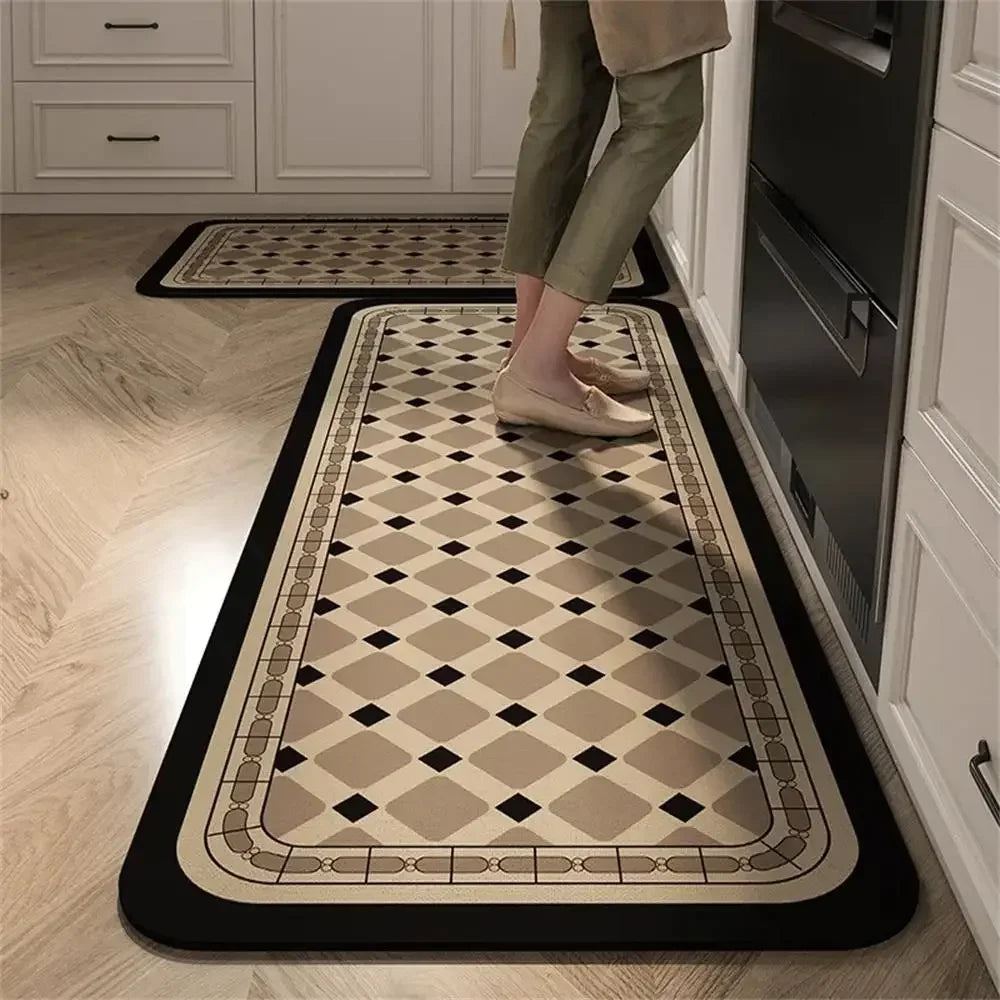 VIKAMA 1/2pcs Kitchen Floor Mat, Anti-Slip And Easy To Maintain, Home Decoration, Entrance Porch Carpet, Living Room Floor Mat