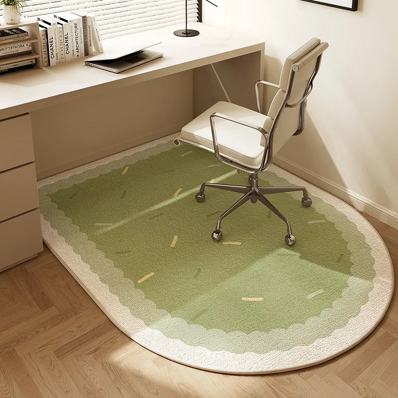 VIKAMA Chair floor mat Arched Bedroom vanity rug Modern home decor Study Playroom Swivel chair Mute rug Office desk floor mat