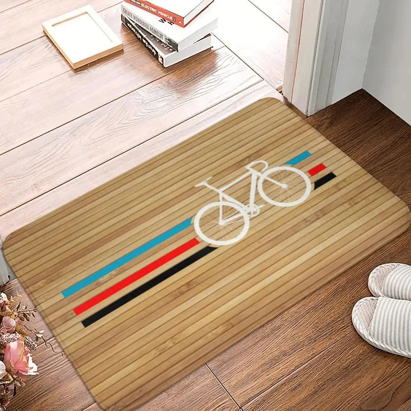 MTB Bike Door Floor Kitchen Bath  Living Room Mat Anti-Slip Outdoor Bicycle Cyclist Biking Doormat Entrance Rug Carpet Footpad