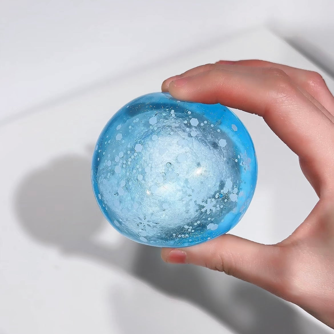 Crystal Blue Slushy Snowball Stress Ball